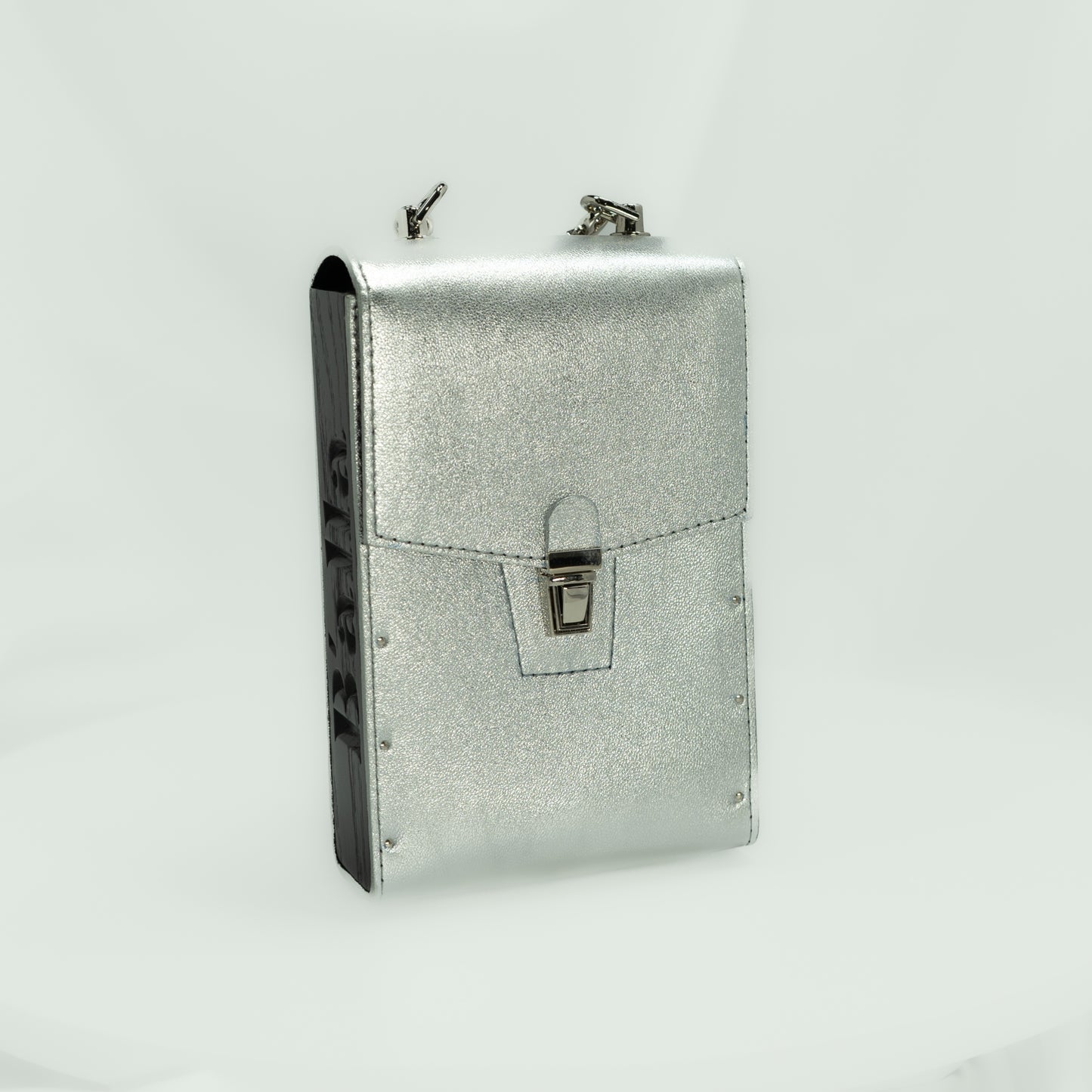 Wood Shinny Bag - Phone Case Silver