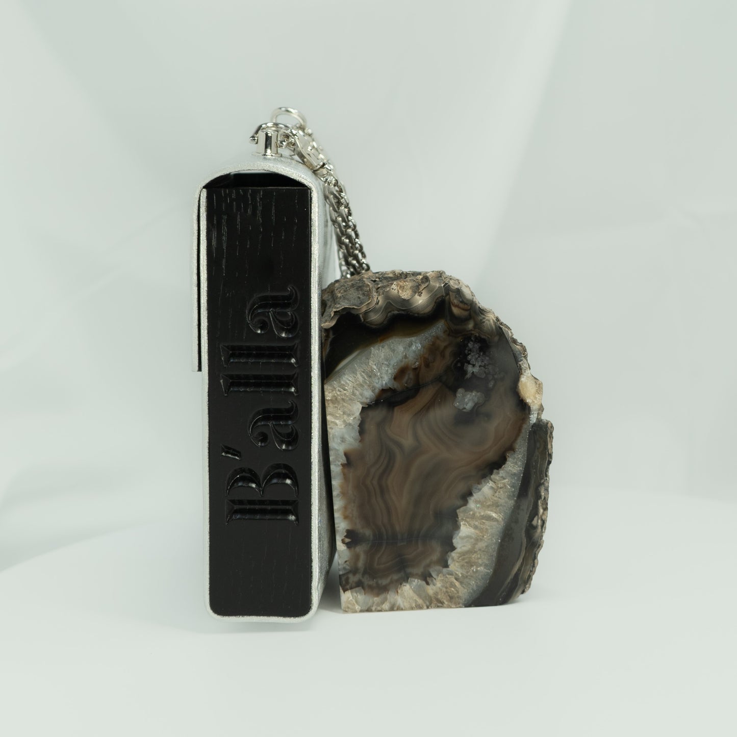 Wood Shinny Bag - Phone Case Silver