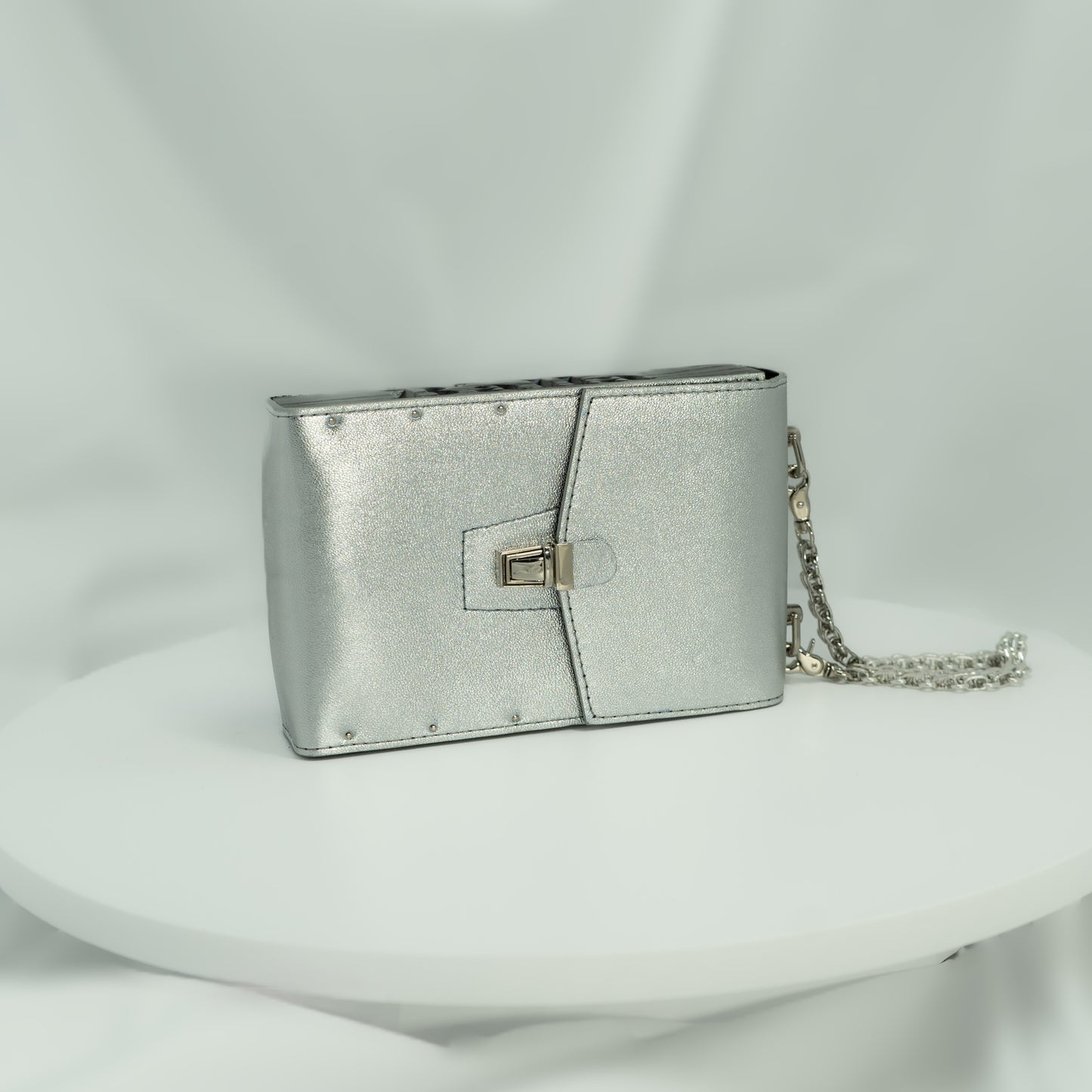 Wood Shinny Bag - Phone Case Silver