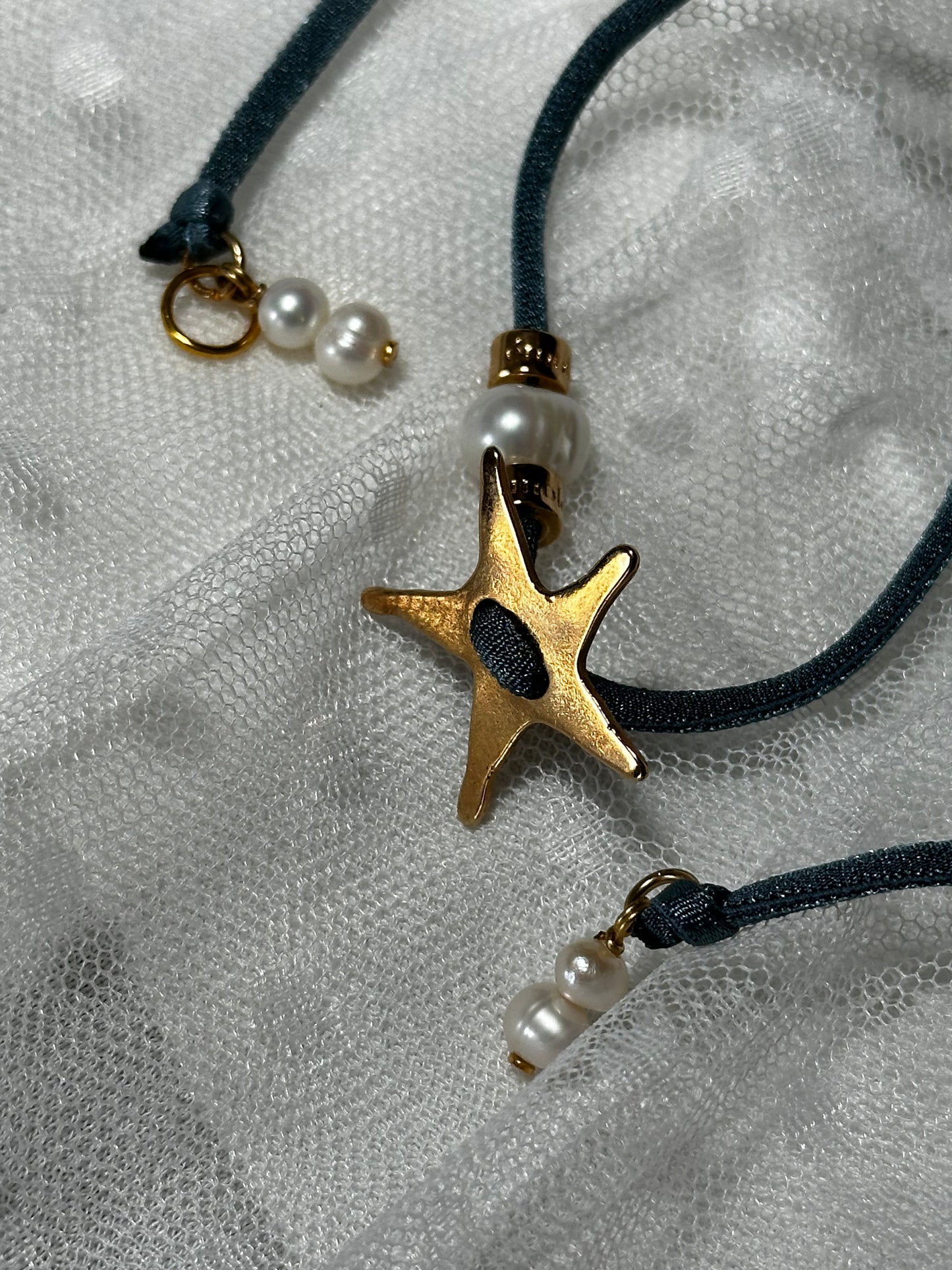 Starfish & Pearl Convertible Necklace / Bracelet — Handcrafted Limited Edition