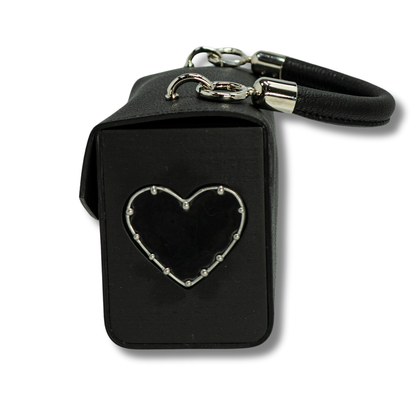 Naomi bag. Black leather with black Heart