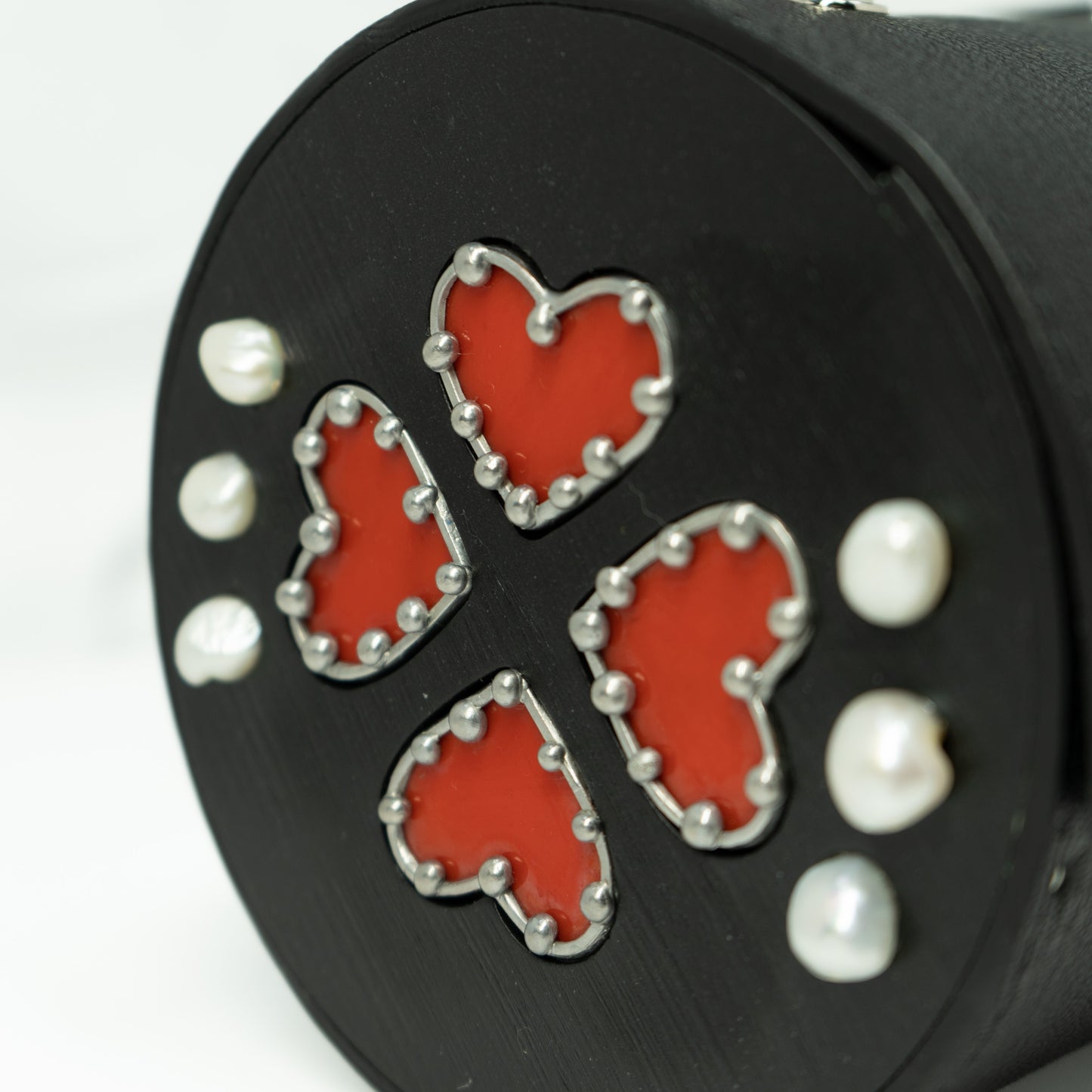Tube Love bag. Black leather
