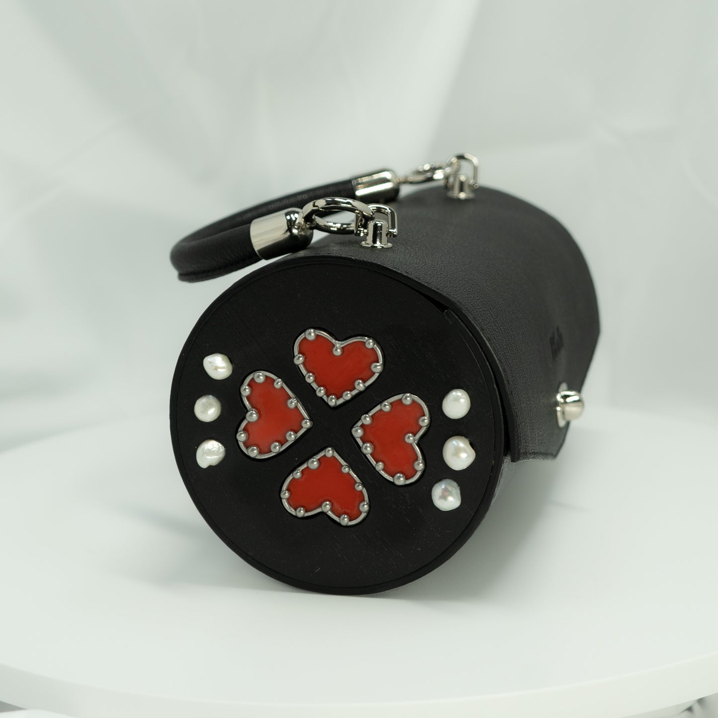 Tube Love bag. Black leather