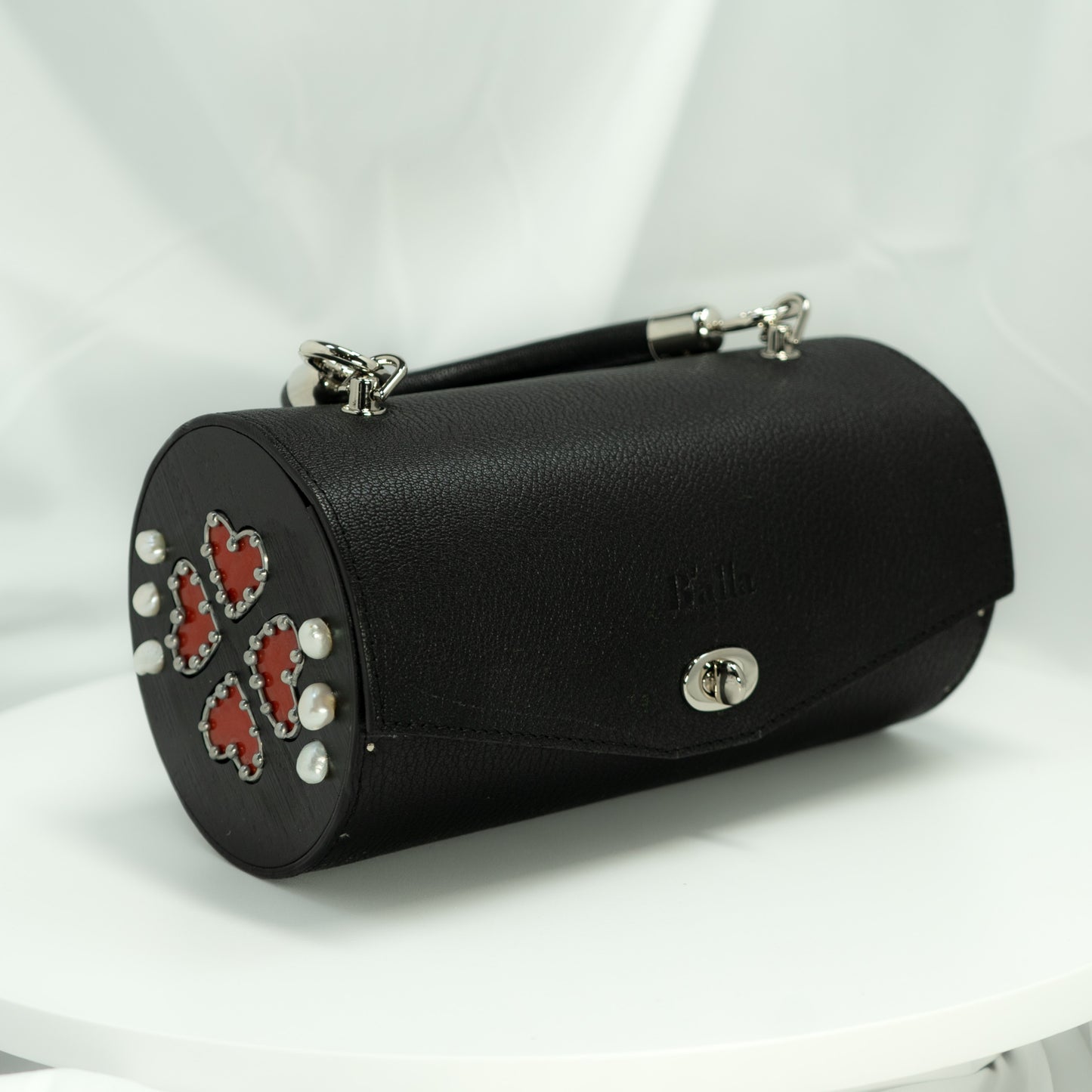 Tube Love bag. Black leather