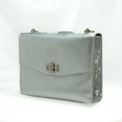 Rebeca Trungle Purse Silver