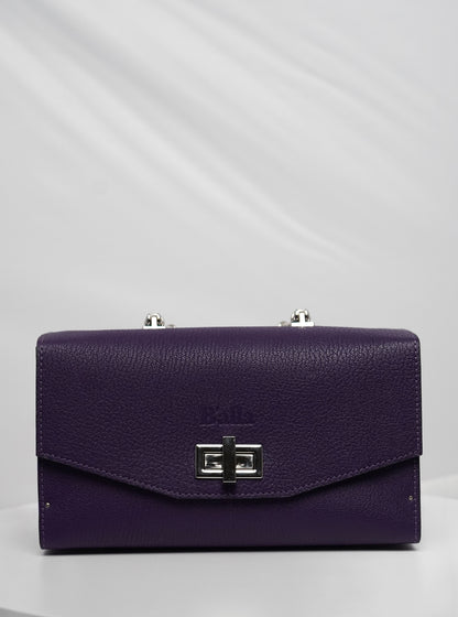 Naomi Leather and Wood Bag with Intricate Inlay