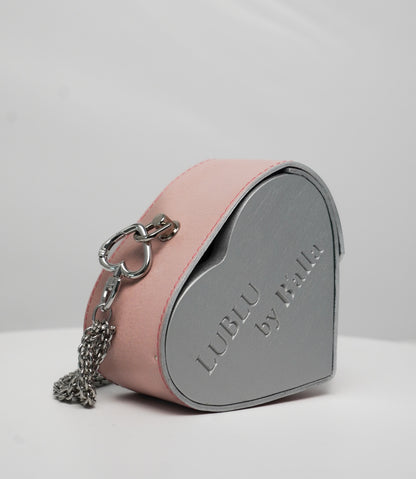 Pink Heart Bag with Flower