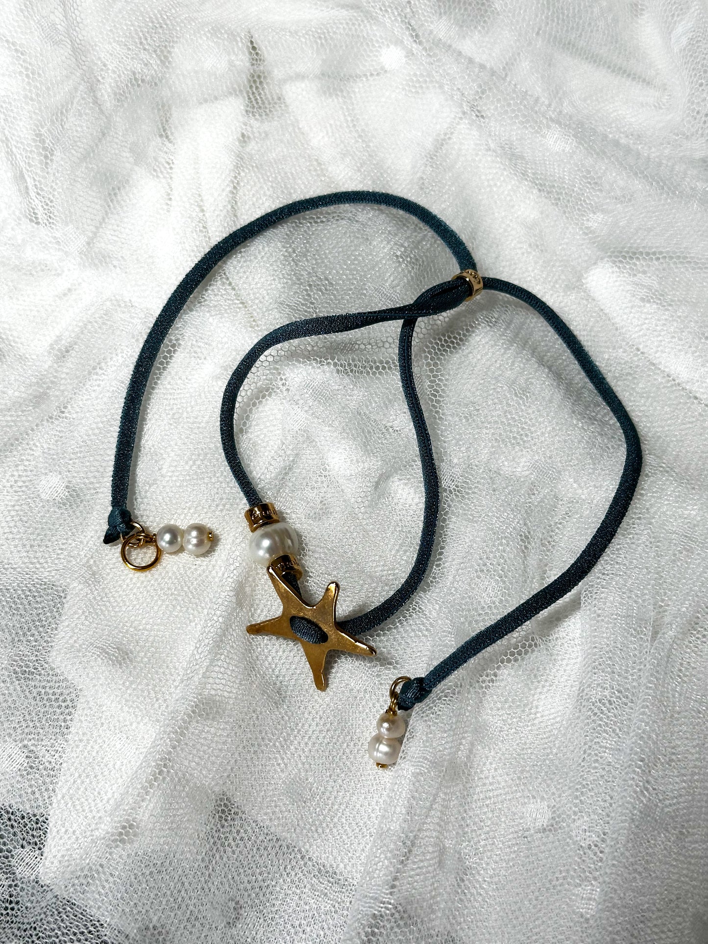 Starfish & Pearl Convertible Necklace / Bracelet — Handcrafted Limited Edition